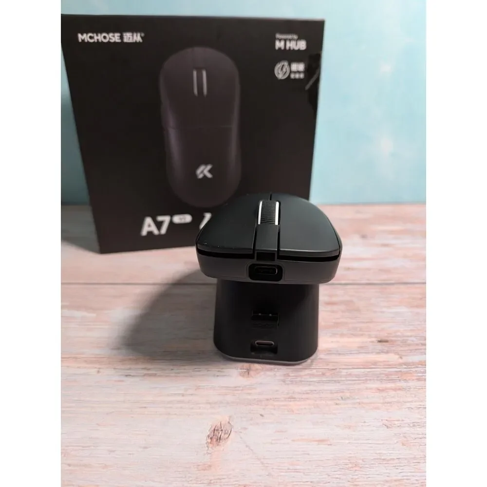 MCHOSE A7 V2 Ultra Wireless Gaming Mouse | Tri-Mode, 8K Polling, Magnetic Dock